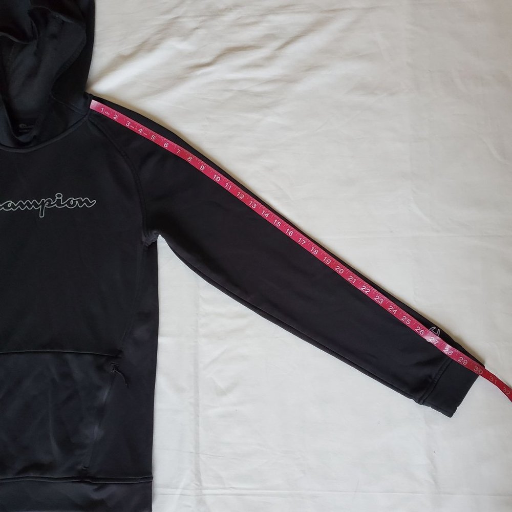 Champion Men's Front Zip Pockets Sport Hoodie Pullover Jacket Black Size Small - Picture 11 of 12